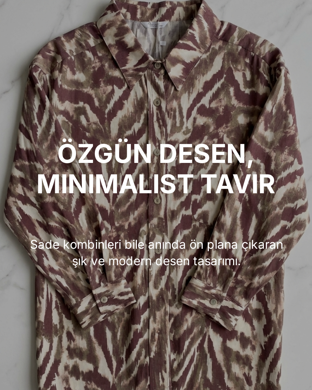 Perry Oversize Desenli Gömlek