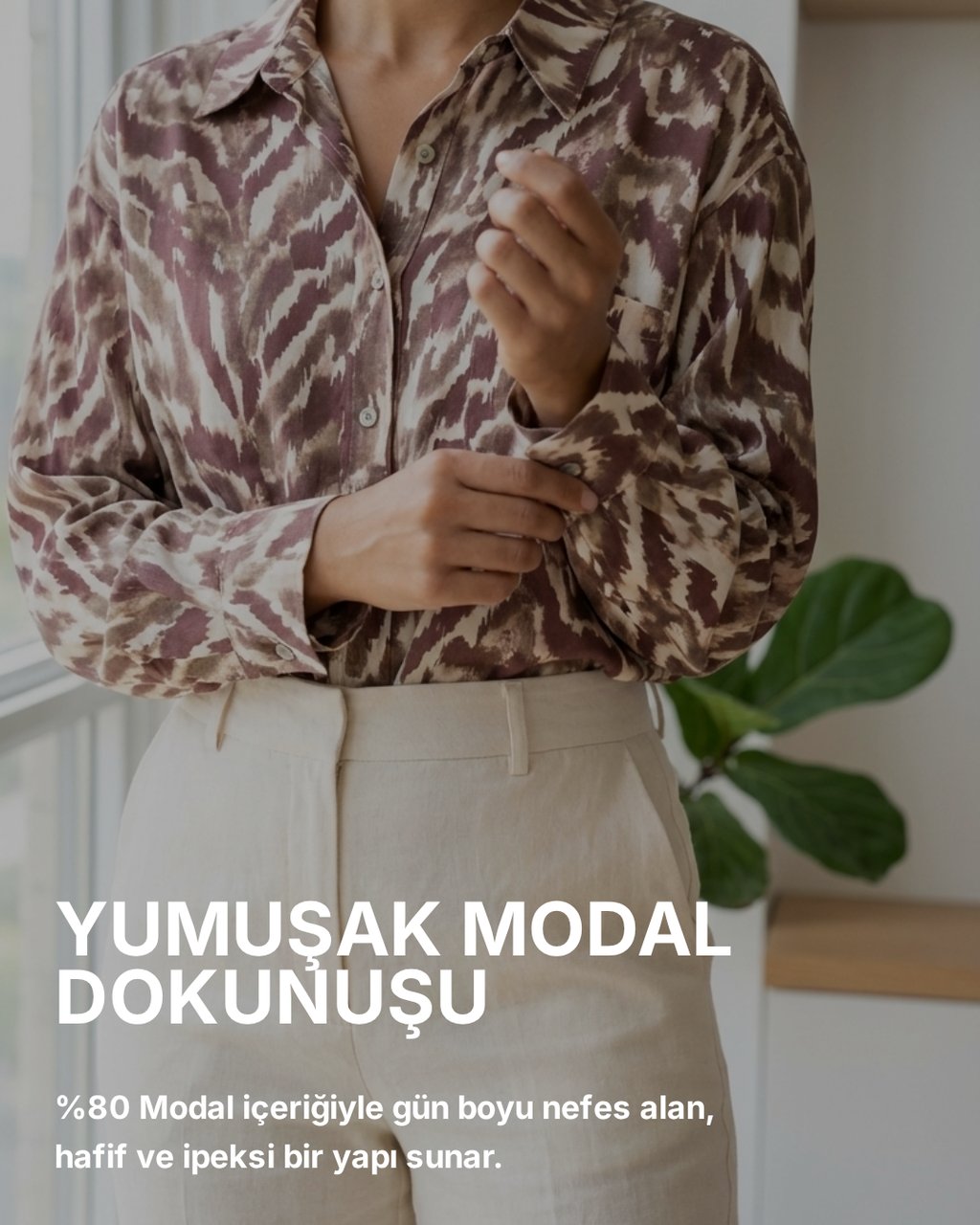 Perry Oversize Desenli Gömlek